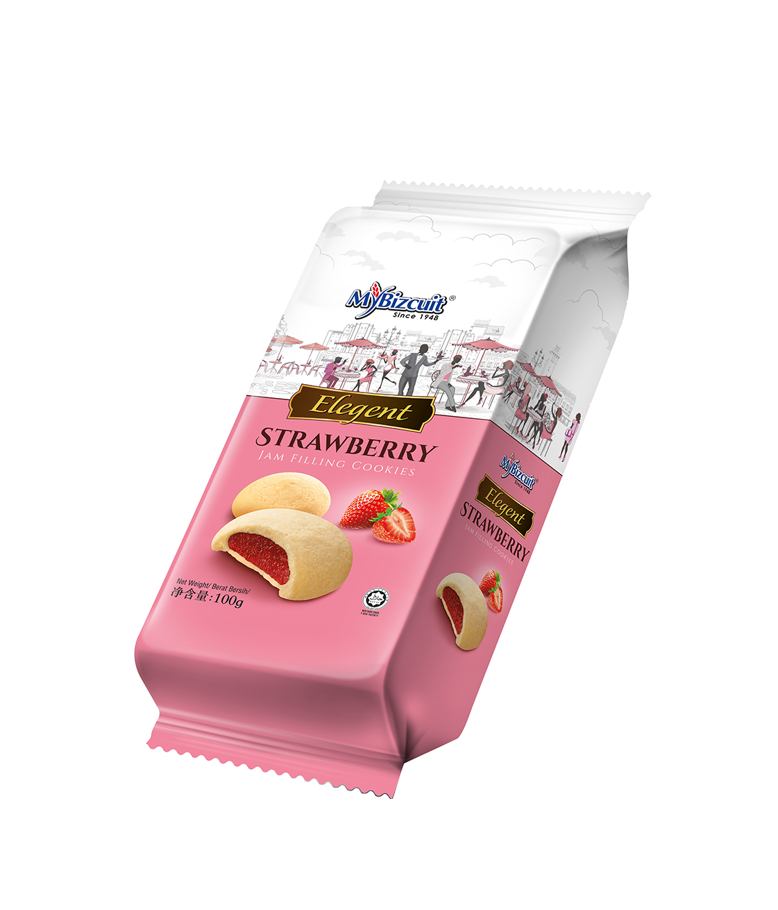 CP 01 STRAWBERRY JAM FILLING COOKIES